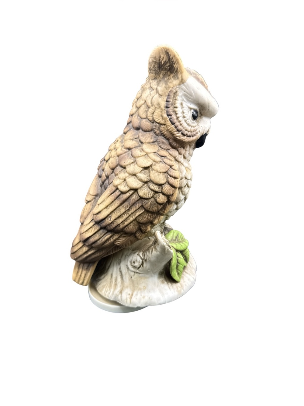 Vintage 1970s Bisque Porcelain Rotating Owl Rotating Music Playing Figurine - Picture 4 of 8